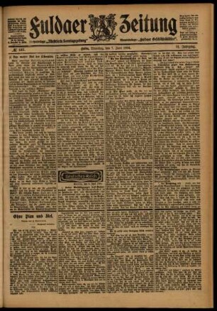 Ausgabe vom Dienstag, den 07. Juni 1904.