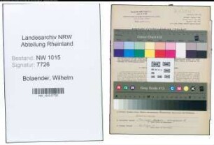Entnazifizierung Wilhelm Bolaender , geb. 31.03.1912 (Konstrukteur)