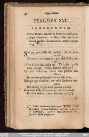 Psalmus XVII.