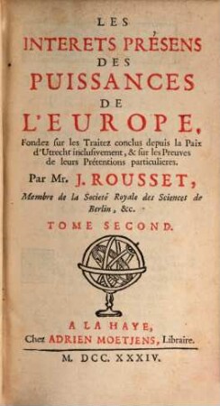 Les Interêts presents des Puissances de l'Europe, 2