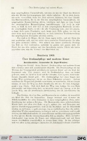 Denkmalpflege und moderne Kunst