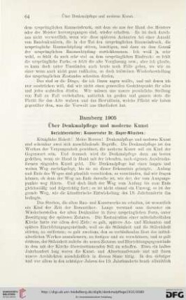 Denkmalpflege und moderne Kunst