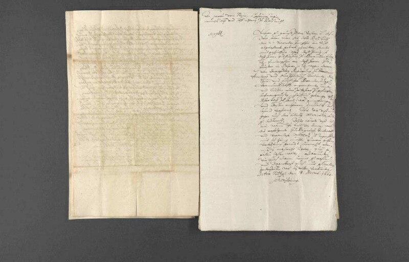 Korrespondenz mit Geheimrat Karl von Stein.