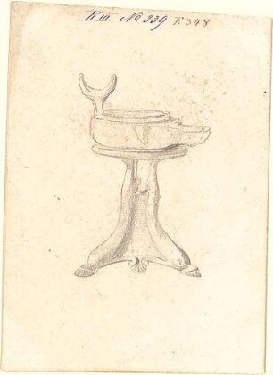 Walther, Conradin; u. a. Deutschland; Italien; Sammlung Conradin Walther: Band III, Nr. 317 - 359 (fol. 321 - 370) - Gefäß (Perspektive)