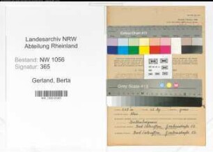 Entnazifizierung Berta Gerland , geb. 14.01.1891 (Lehrerin)