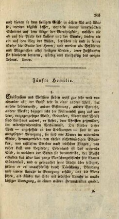 Fünfte Homilie