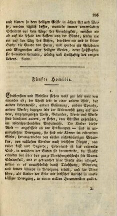 Fünfte Homilie