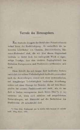 Vorrede des Herausgebers. Vorrede des Verfassers.