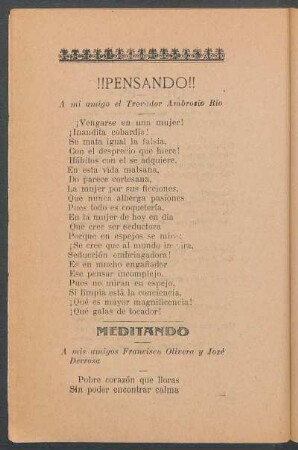 !!Pensando!! : A mi amigo el trovador Ambrosio Río