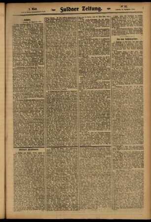 Zweite Ausgabe vom Samstag, den 13. September 1913.