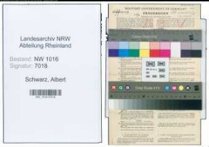 Entnazifizierung Albert Schwarz , geb. 26.11.1888 (Maschinist)