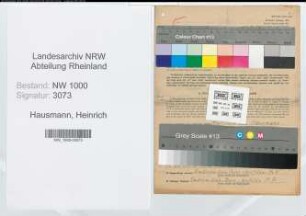 Entnazifizierung Heinrich Hausmann, geb. 24.06.1905 (Kfz.Fahrer)