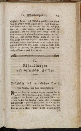 IV. Abhandlungen und vermischte Aufsätze.