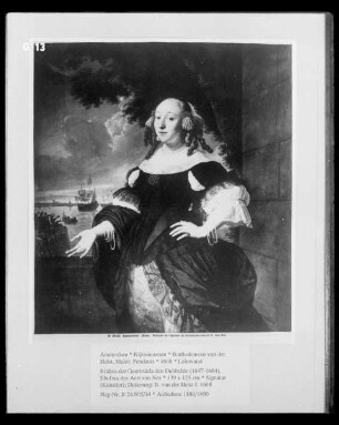 Bildnis der Geertruida den Dubbelde (1647-1684), Ehefrau des Aert van Nes