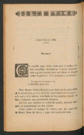Capítulo VIII - Sin amor