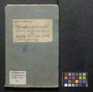 Tätigkeitsbericht der Offiziers-Beobachterschule für Kurs XVI, erstellt von Oberleutnant Mühe
