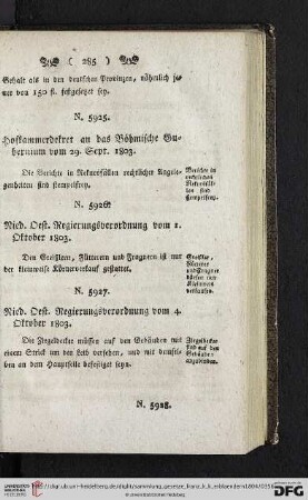 Oktober (N. 5926 - N. 5938)