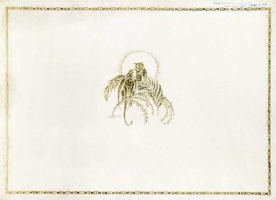 Einband (Referenzstück) mit Eule und Vogel Greif sowie Initialen CG und Jahreszahlen 1663 und 1849 : Einband (Referenzstück) mit Eule und Vogel Greif sowie Initialen CG und Jahreszahlen 1663 und 1849; Pergament, geprägt und vergoldet; 24,9 x 34,4 cm (1924; M. Molitor). Dresden: SLUB Mscr.Dresd.App.2000,671