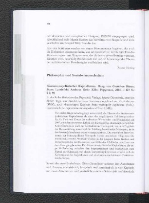 Philosophie und Sozialwissenschaften.