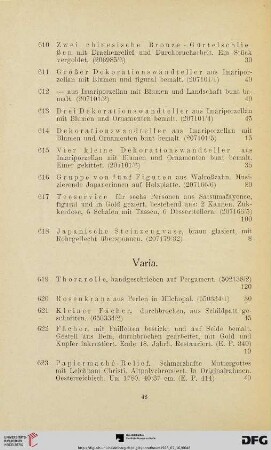 Varia (Nr. 619-689)