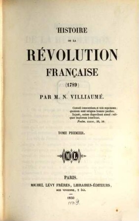 Histoire de la révolution Française (1789). 1