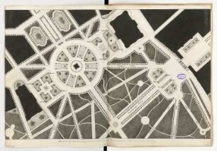 Umgestaltung des Königsplatzes, Berlin-Tiergarten Monatskonkurrenz April 1895: Lageplan; Maßstabsleiste