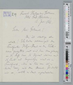 Brief an Richard Dehmel