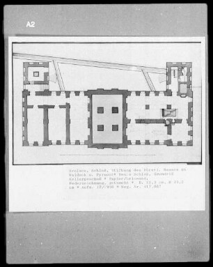 Neues Schloß, Grundriß Kellergeschoß