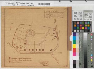Ahaus (Ahaus) Stadtrandsiedlung Lageplan 1932 1 : 1000 33 x 36 Pause Westfälische Heimstätte Dortmund Wohnungsgesellschaft Münsterland