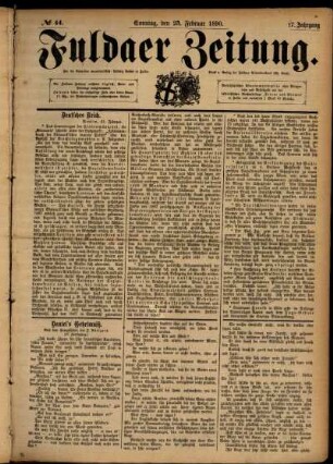 Ausgabe vom Sonntag, den 23. Februar 1890.