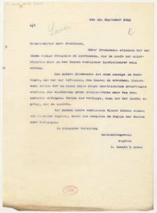 Brief an Emil von Sauer : 15.09.1915