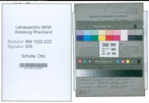 Entnazifizierung Otto Schulte , geb. 23.03.1898 (Haendler)