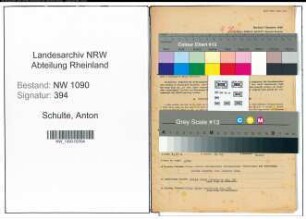 Entnazifizierung Anton Schulte , geb. 10.05.1908 (Landwirt)