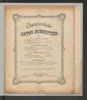 No. 5: 3 morceaux : pour piano & violon ; (Characterstücke) ; op. 11