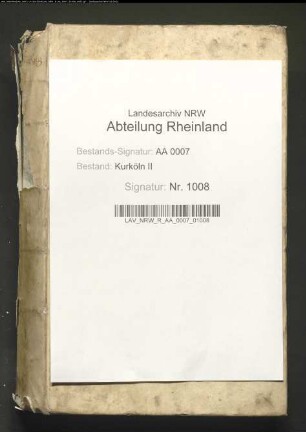 Verhandlungen des Landtags 1751 April-Mai zu Bonn (mit Verzeichnis der Einberufenen); Memorial der vestischen Ritterschaft; Protokollauszug des vestischen Landtags 1751 Juli zu Recklinghausen