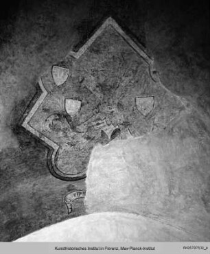 Ausmalung : Erstes Obergeschoss (ins Erdgeschoss eingezogenes Zwischengeschoss) : Wappen