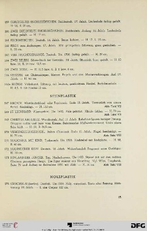 Holzplastik (Nr. 274-328)