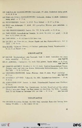 Holzplastik (Nr. 274-328)