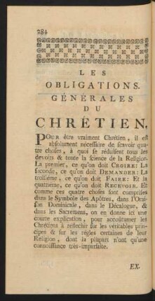 Les Obligations Générales ...