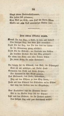 Zum 18ten October 1840