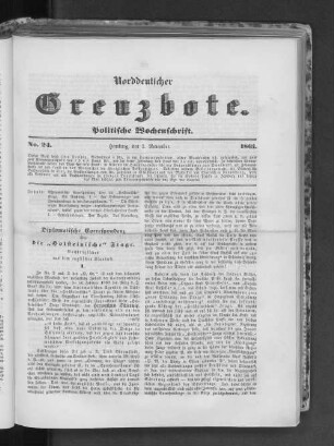 No. 24. Hamburg, den 3. November. 1861.