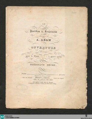 Le postillon de lonjumeau : Ouverture