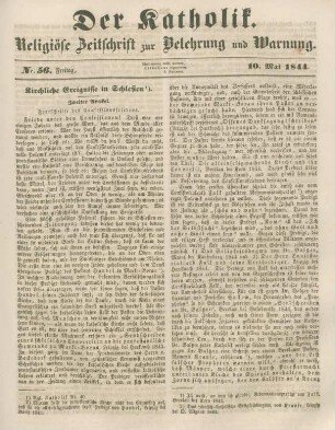 261-263 Kirchliche Ereignisse in Schlesien : zweiter Artikel