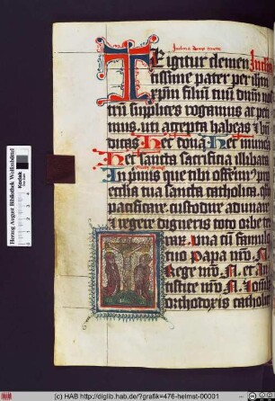 Christus am Kreuz, Maria und Johannes der Täufer.