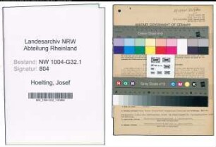 Entnazifizierung Josef Hoelting , geb. 08.07.1912 (Arzt)