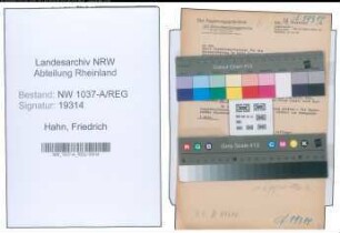 Entnazifizierung Friedrich Hahn , geb. 00.00.0000 ()