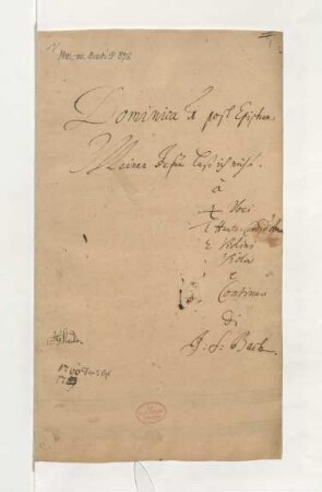 Meinen Jesum lass ich nicht; V (4), Coro, orch; BWV 124; BC A 30