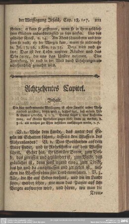 Achtzehentes Capitel