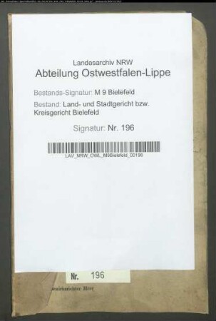 Lindenstromberg gen. Wecke, Heinrich Wilhelm, Steinlieferant, Hoberge. Tigges, Lisette, Bielefeld
