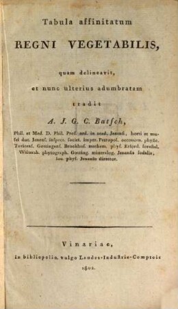 Tabula affinitatum regni vegetabilis